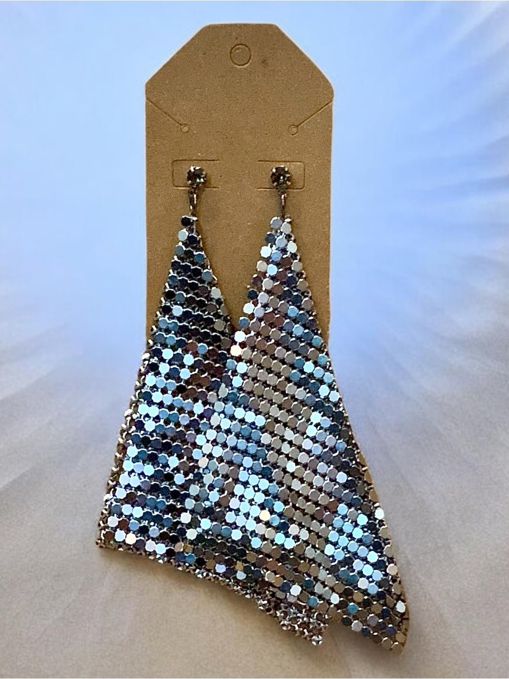 Claire's Silver-Tone Chain Mesh Dangle Earrings